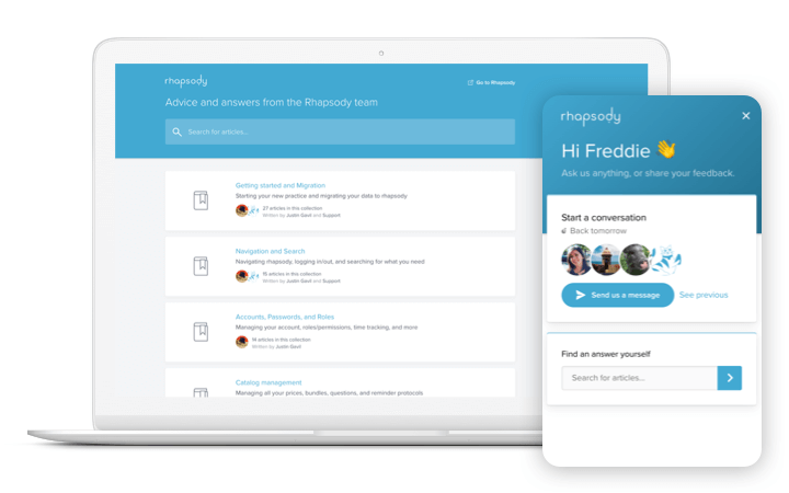 rhapsody support forum screen and chat functionality